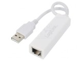 Adaptor USB 2.0 Fast Ethernet RJ45 Alb