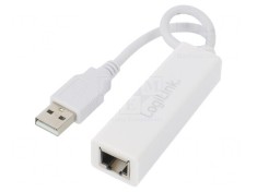 Adaptor USB 2.0 Fast Ethernet RJ45 Alb