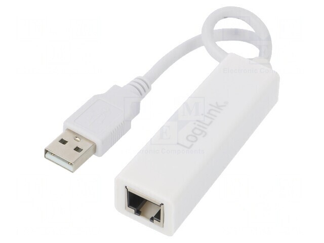Adaptor USB 2.0 Fast Ethernet RJ45 Alb