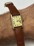CEAS must de CARTIER TANK - Ref. 1615 - Argent Plaque Or - Vintage !