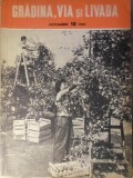 GRADINA, VIA SI LIVADA, REVISTA DE STIINTE SI PRACTICA HORTIVITICOLA, OCTOMBRIE 1962-COLECTIV