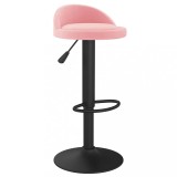 Cumpara ieftin Scaun de bar, roz, catifea