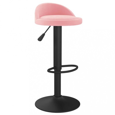 Scaun de bar, roz, catifea foto