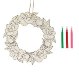 Set creativ Coronita de colorat cu 3 carioci incluse,lemn,21 cm, Oem