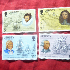 Serie Jersey 1976 - Descoperirea Americii , 200 Ani , 4 valori