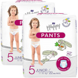 Scutece-chilotel Happy Pants Junior, 11-18 kg, 22 buc
