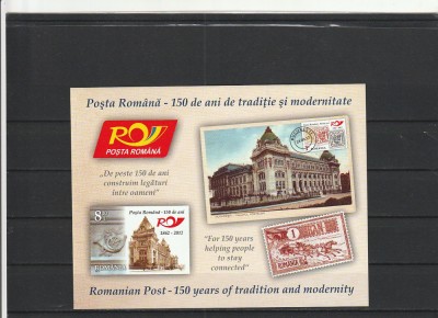 ROMANIA 2012 LP 1954 POSTA ROMANA COLITA NEDANTELATA MNH NESTAMPILATA foto