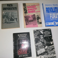 LOT 5 CARTI - REVOLUTIA FURATA , PIATA UNIVERSITATII ,NOSTRADAMUS,ROMANIA DE AZI