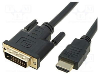 Cablu DVI-D la HDMI, 5m, negru, VCOM foto