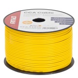 Cablu electric monofilar galben CCA 1x1mm2 100 m 5A 12/230V pentru instalatii electrice usoare si de retea, izolatie flexibila AMiO 04448