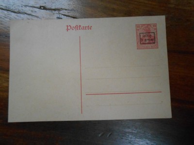 Carte postala Deutsches Reich, Gultig 9 Armee, 10 pf. necirculata, perfecta foto