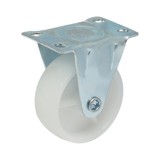 Roata fixa din polipropilena 65x23 mm, cu placa din otel, 35 kg