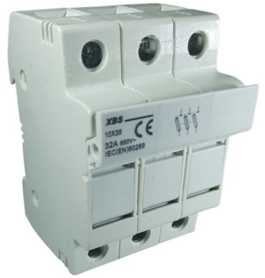 Soclu separator 3P pentru sigurante fuzibile 10x38 max 32A foto
