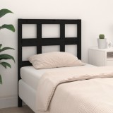 vidaXL Tăblie de pat, negru, 80,5x4x100 cm, lemn masiv de pin