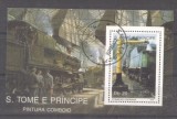 Sao Tome e Principe 1989 Trains, perf. sheet, used M.259