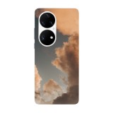 Husa compatibila cu Huawei Nova Y70 model Orange clouds, Silicon, TPU, Viceversa, Transparent, Carcasa
