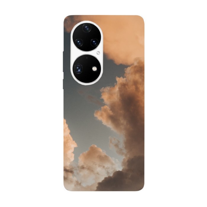 Husa compatibila cu Huawei Nova Y70 model Orange clouds, Silicon, TPU, Viceversa