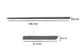 Set bandouri usi laterale Fiat 500 (312) 03.2007-08.2015 partea stanga fata/spate (2buc), negre, Rapid