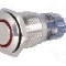 Intrerupator anti-vandalism, ON-ON, &Oslash;16mm, ONPOW - LAS2-GQF-11ZE/R24V/S-P