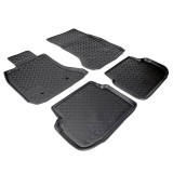 Covorase Cauciuc Tip Tavita BMW Seria 7 F01 Scurt 2008-2015 + Protectie Tunel Spate ALM Negru