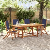 vidaXL Set mobilier de grădină, 5 piese, lemn masiv acacia/textilenă 3279302