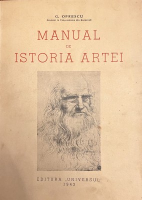 G. Oprescu, Manual de Istoria Artei, cu dedicație pentru Seminarul de Filologie Comparată foto
