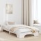 vidaXL Cadru de pat Alb Lemn de pin masiv Single Design minimalist