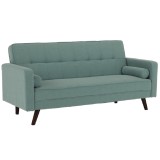 Cumpara ieftin Canapea extensibila cu tapiterie textil verde menta Otisa 189x76x89 cm