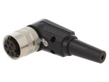 Conector M16 Mufă Mamă Lipire pe Cablu 6 PIN 5A 250V IP40, Lumberg