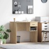 VidaXL Birou cu depozitare Stejar Sonoma 90x49.5x75 cm Lemn stratificat