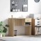 vidaXL Birou cu depozitare Stejar Sonoma 90x49.5x75 cm Lemn stratificat