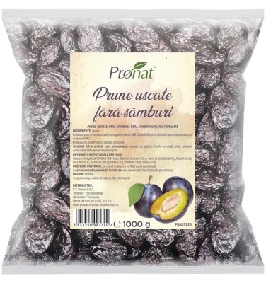 Prune Uscate Fara Samburi 1 kilogram Pronat foto