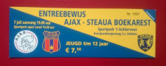 Bilet Fotbal Steaua Bucuresti Romania Ajax Amsterdam Netherlands foto