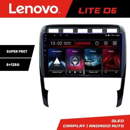 Navigatie Porsche Cayenne 2002-2011 Lenovo Kit-443 8 core 6+128 GB Android Waze USB Navigatie Internet Youtube Radio CarStore Technology