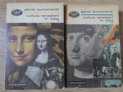 CULTURA RENASTERII IN ITALIA VOL.1-2-JAKOB BURCKHARDT-256009 foto