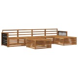 vidaXL Set de canapele de exterior 6 pcs natural Lemn Solid de Acacia 3383262