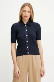 Morgan cardigan MBIANCA femei, culoarea bleumarin, light, MBIANCA