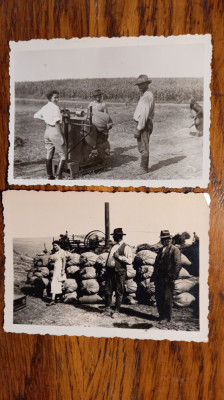 FOTOGRAFII VECHI - TIBANESTI IASI - TREIERAT PROBABIL MOSIA FAMILIEI CARP - 1937 foto