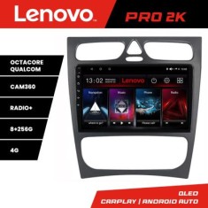 Navigatie Mercedes C W203 2000-2004 Lenovo Kit-clk 8 core QLED 2K 8+256 360 Android Waze USB Navigatie Internet Youtube Radio CarStore Technology
