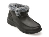 Ghete SKECHERS negre, GLACIAL ULTRA, din material textil