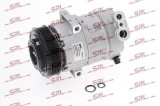 Compresor AC Opel Corsa D 20 1.6 T, Meriva 202010 1.6; tip Denso 5SL12C, diametru fulie 110mm, 5 nervuri, iesire 11,8mm, intrare 17,7mm; 55702661;
