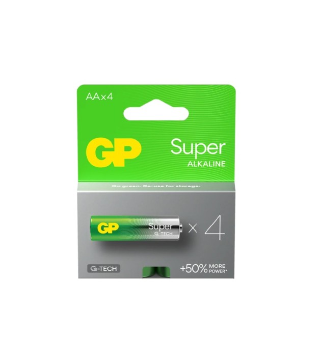 Set de 4 baterii GP Super Alkaline G-TECH LR6/AA