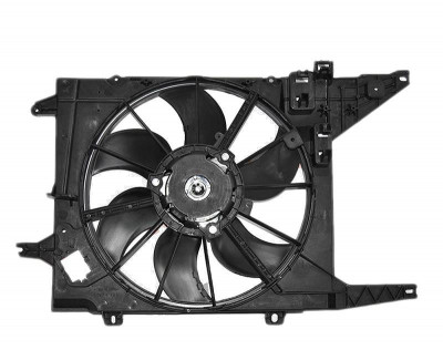 GMV radiator Electroventilator Dacia Logan 2004-2012, Sandero 2008-2012; motorizare 1.4 53/55kw ; 1.5 dCi (48/50/55/62/63/66kw) si 1.6 (62/64/70/77/8 foto