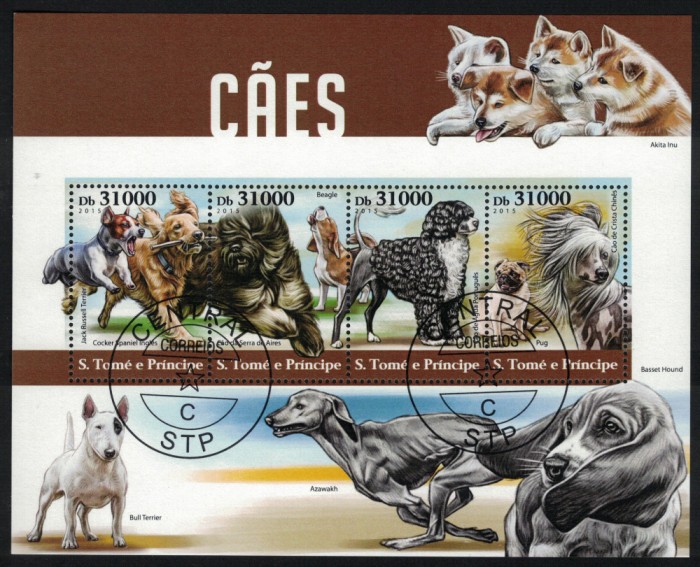 S. TOME E PRINCIPE 2015 - Fauna, Caini /colita noua