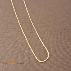 Lantisor unisex tip sarpe 50 cm placat 14k
