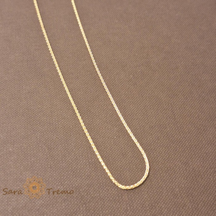 Lantisor unisex tip sarpe 50 cm placat 14k
