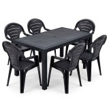 Nolia 6+1 set mobilier de grădină grafit