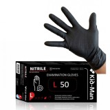 Cutie 50 Manusi negre de nitril grip N50 nepudrate Kid-Man Mar. L DNC63557