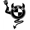 Sticker Auto Devil BMW Tuning, Autocolant Protectie Zgarieturi, Aplicare Facila, Rezistent Apa/UV, Oracal Vinyl