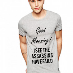 Tricou gri barbati - Assassins faild - S